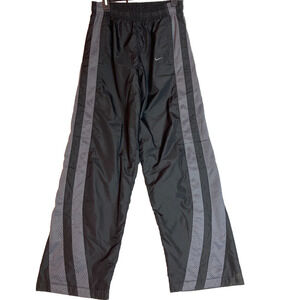 Nike Men's Track Pants Size Medium Black Logo Mesh Sides Lining Polyester